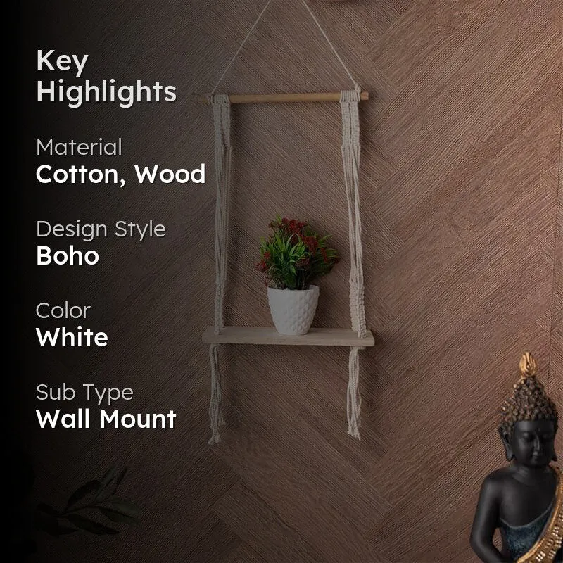Jacinta Macrame Wall Shelf media 2