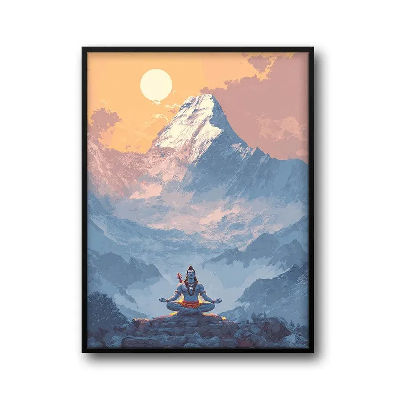 Mahadev Meditating Blissful IV Wall art media 7