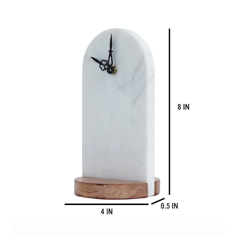 Fruna Hand Crafted Marble Table Clock media 3