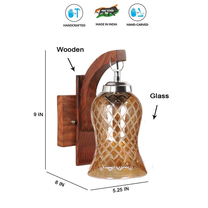 Honey Glow Glass Wall Lamp media 8