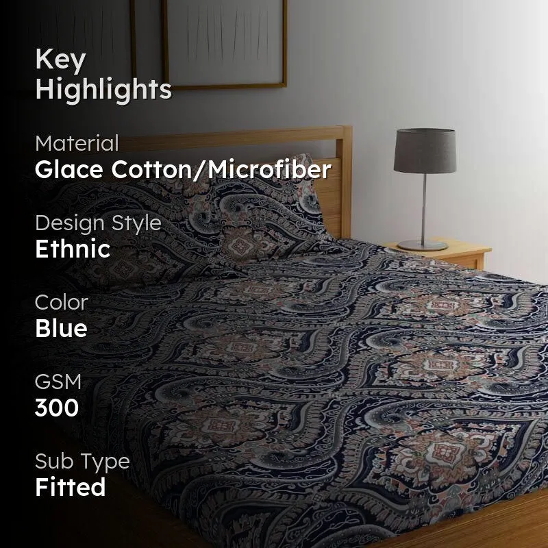 Nightfall Narcissus Fitted Microfiber Bedsheet - 300 GSM media 2