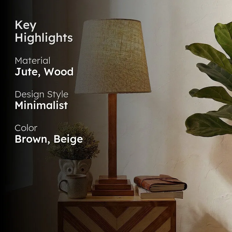 Klaris Jute Table Lamp - Brown,Beige media 2
