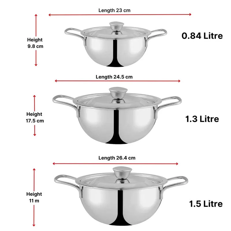 Kraft Zestique Serving Bowls ( 1500 Ml, 1300 Ml,840 Ml) - Set Of Three media 10