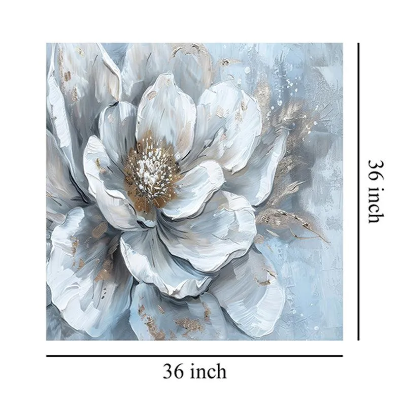 White Floral Wall Painting media 8