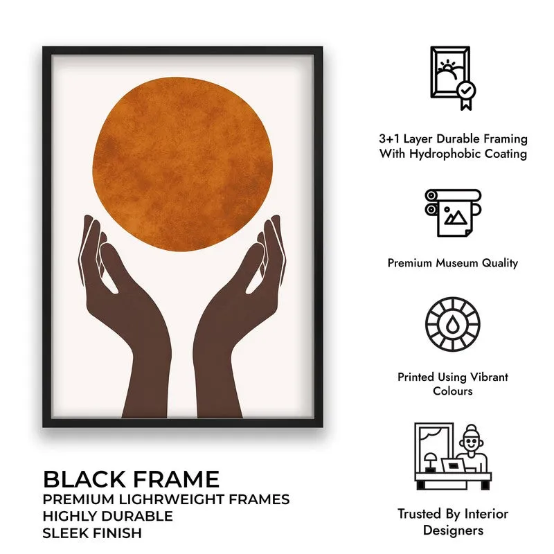 Holding the Sun Canvas Wall Painting With Black Frame media 8
