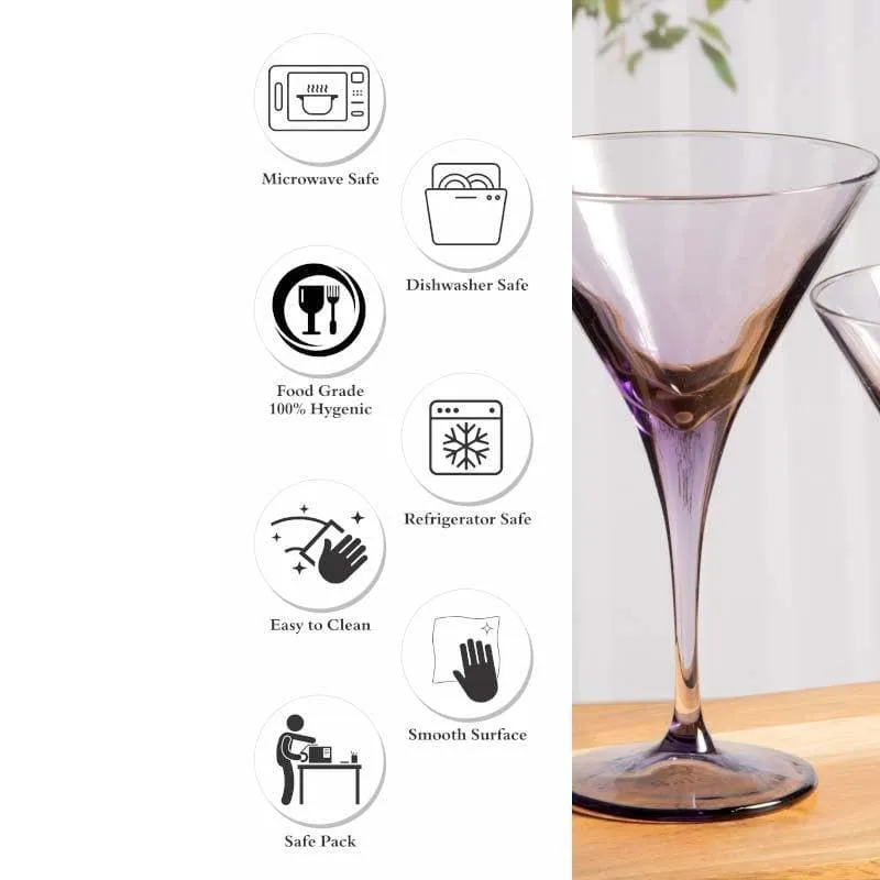Pasabahce Asica Martini Glasses (250 ML) - Set Of Six media 5