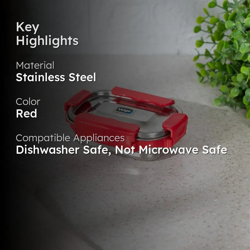 Savory Insulated Steel Lunch Box (Red) - 150 mL media 2
