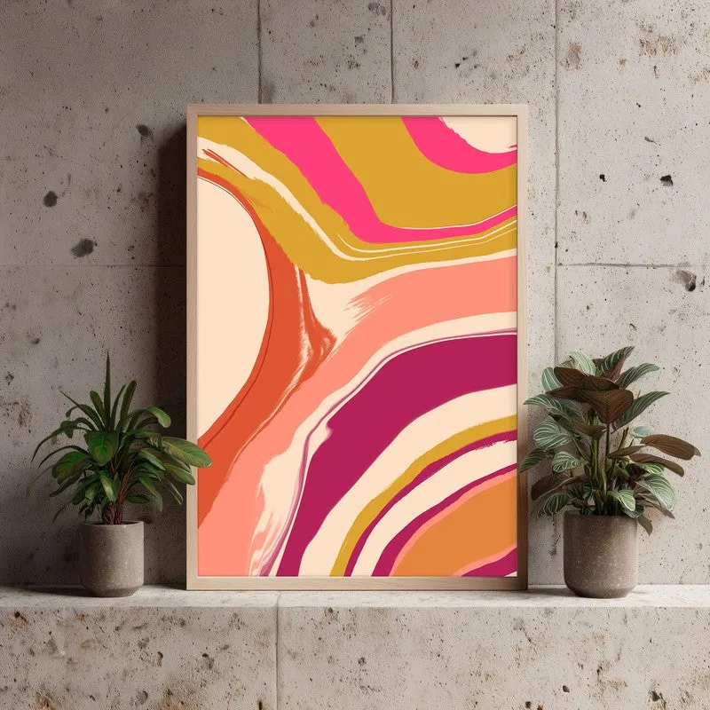 Sunshine Serenade Archival Canvas Wall Art - Natural Brown Frame media 4