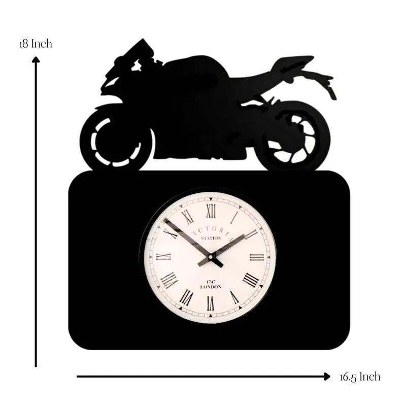 Motoedge Steel Analog Wall Clock - Black media 7