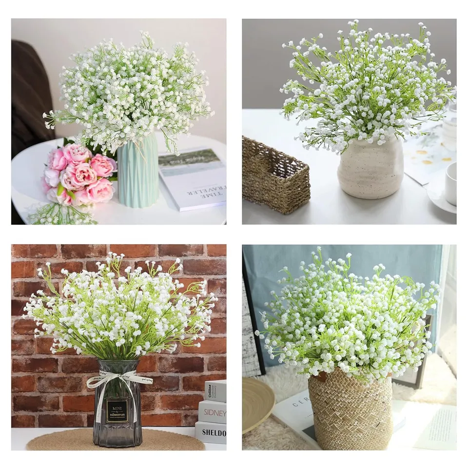 Alpine Bloom Artificial Plastic Flower - Set of Two media 10