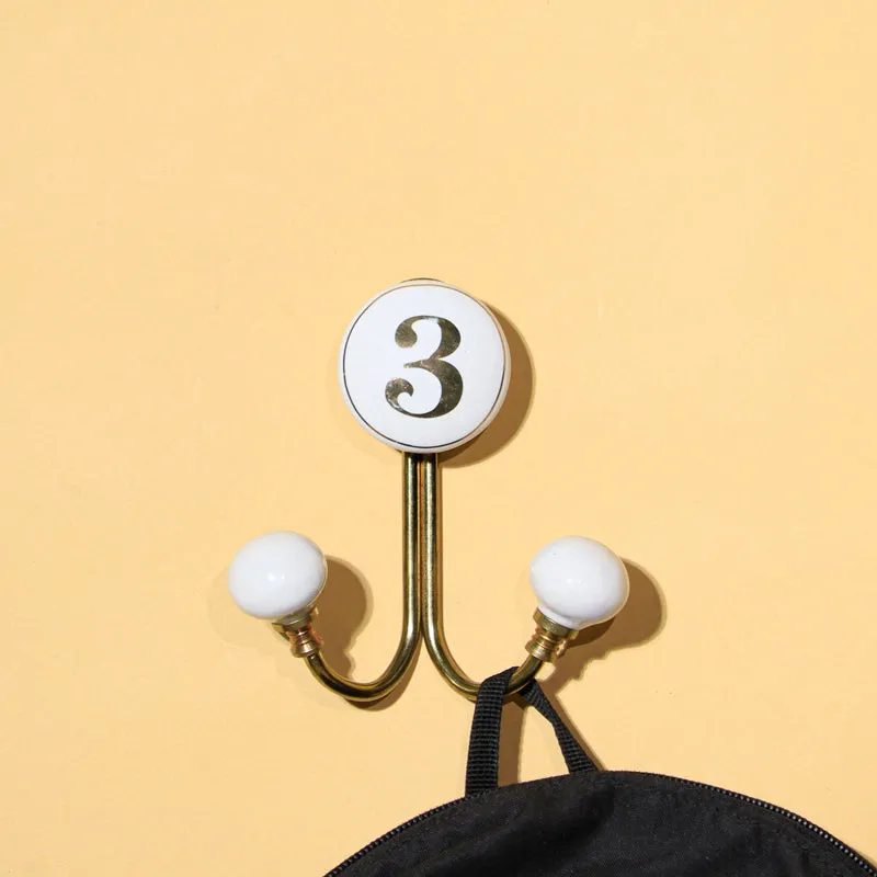 Numerical 3 Filigree Wall Hook media 1
