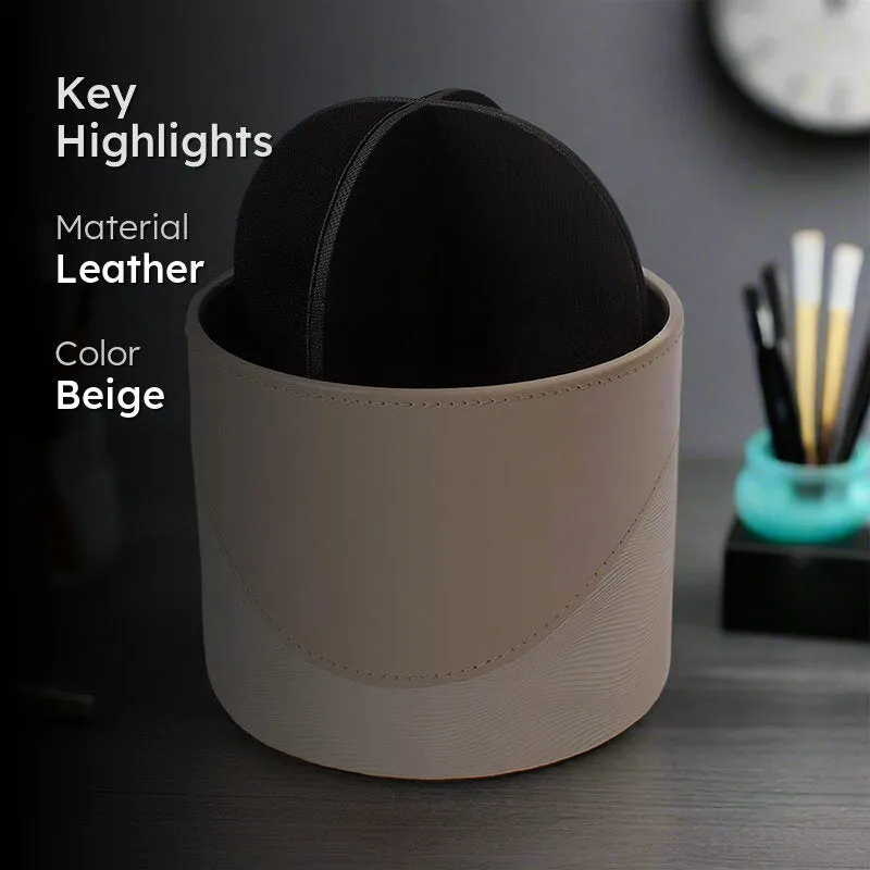 Veltrix Faux Leather Pen Stand - Beige media 2
