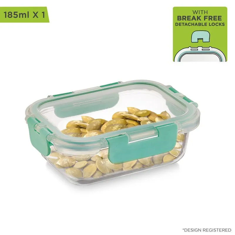 Grubsy Leak Proof Glass Lunch Box (185 mL Each) - Set Of Five media 9