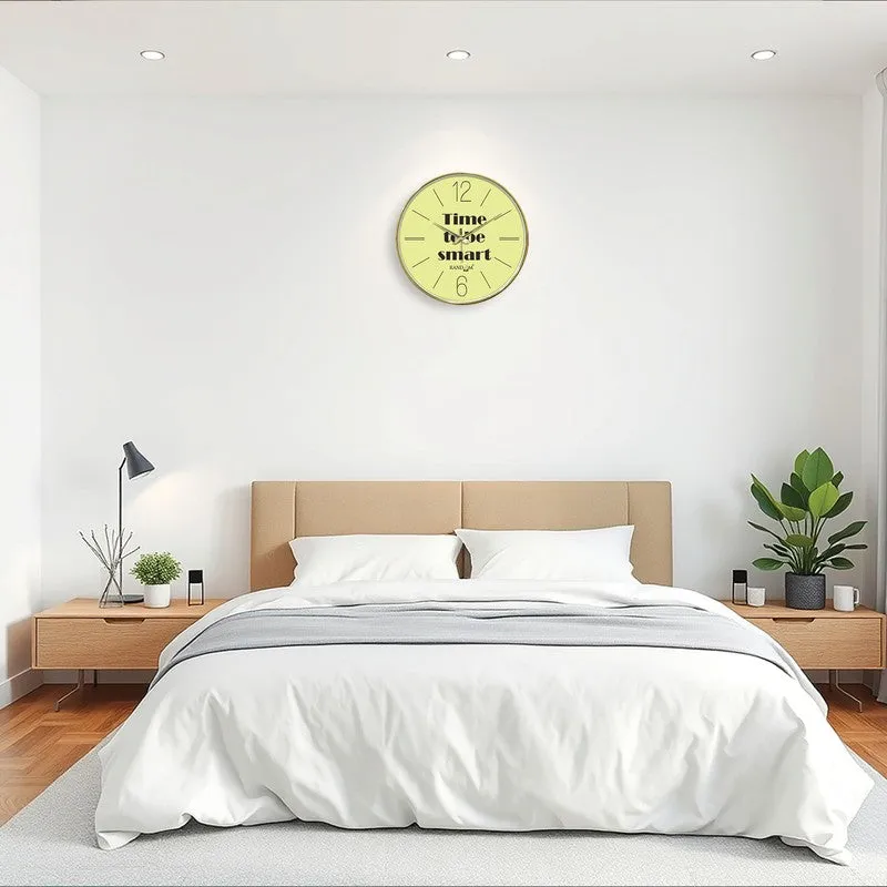Time To Be Smart Round Analog Wall Clock - Green media 4