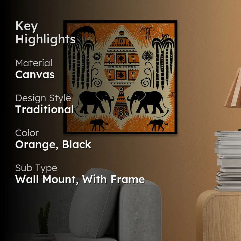 Tribe Of Hastina II Canvas Wall Art With Frame media 2
