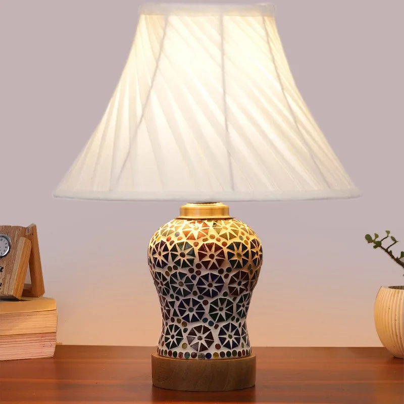 Astrona I Pleated Wooden Table Lamp - Multicolor media 3