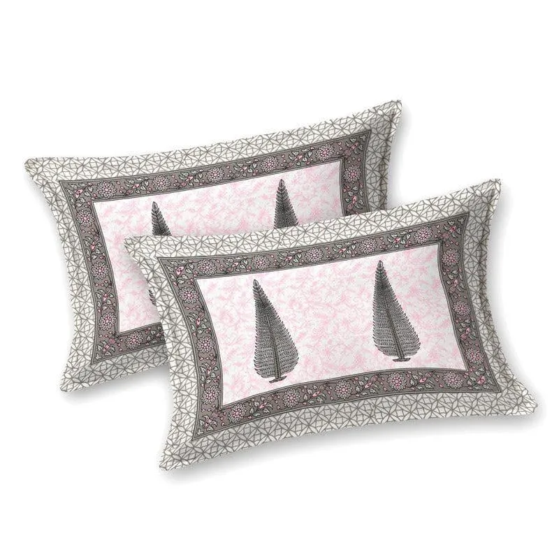 Madhurakshi Printed Cotton Bedsheet (Pink) - 140 TC media 6