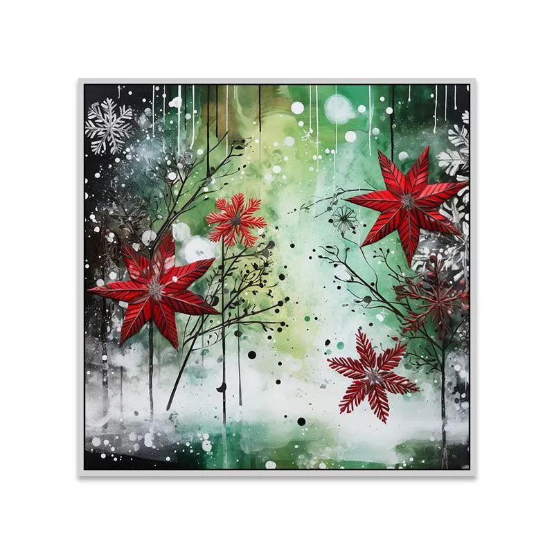Winter Magic Floral Wall Painting media 5