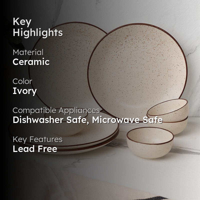 Kestha Dinnerware (Beige) - 8 Piece Set media 2