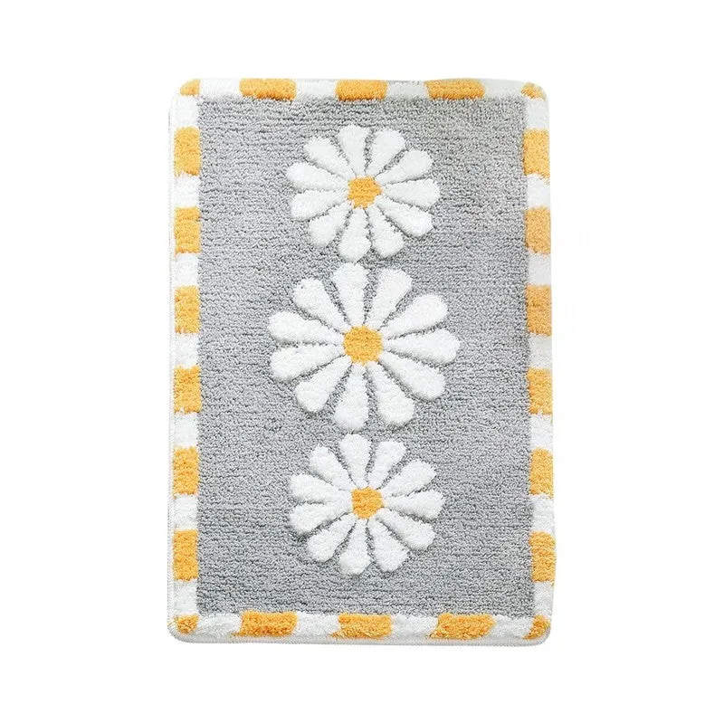 Pewter Blossom Meadow Calm Bathmat media 1