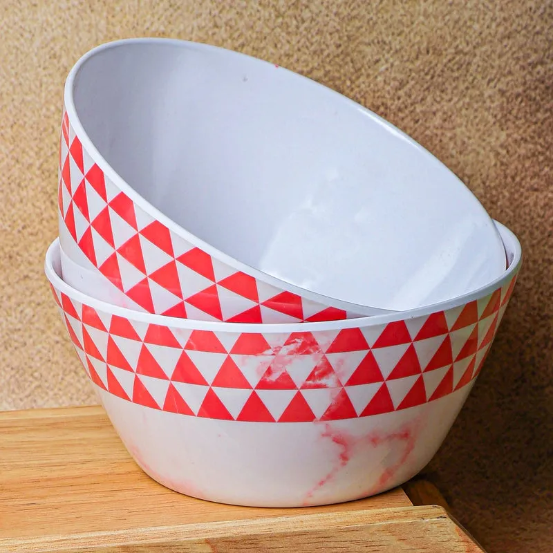 Jisho Melamine Snack Bowl (Pink/750 mL) - Set Of Two media 4