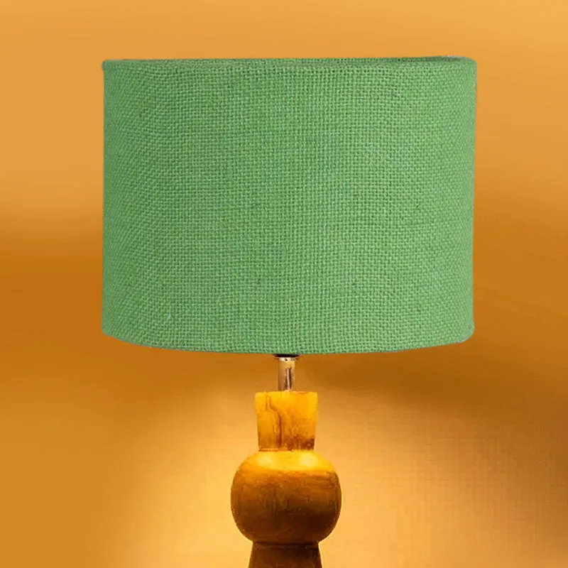 Angler Jute Wooden Table Lamp - Green,Brown media 4