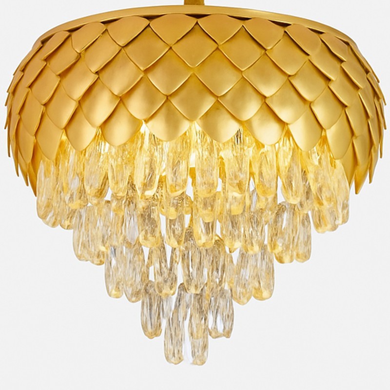 Crownara Metal Chandelier - Gold media 3