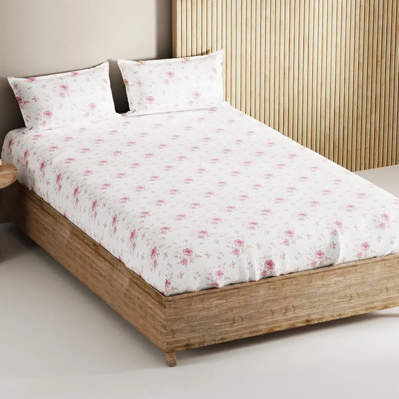 Novira Cotton Bedsheet (Red) - 144 TC media 1