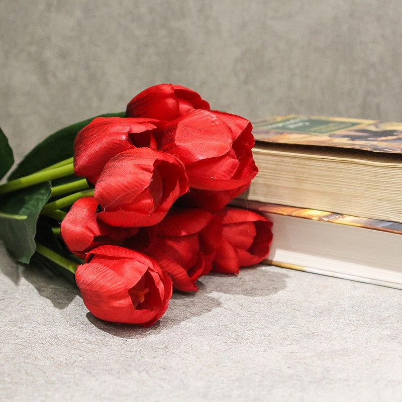 Classic Artificial Flower Tulip - Red media 4