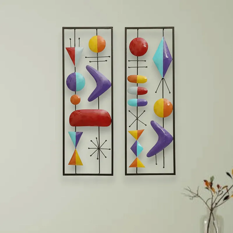 Mid-Century Modern Metal Wall Accent - Set Of Two media 1