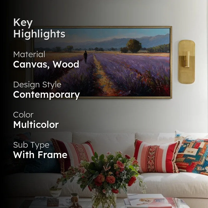 Lavender Whispers Canvas Wall Painting With Frame media 2