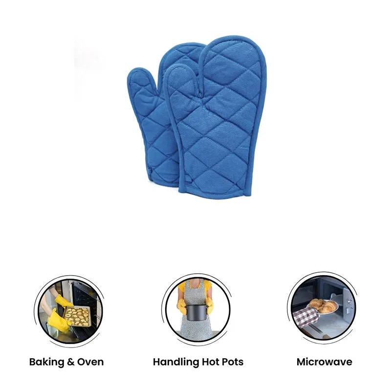 Swayam Garde Kitchen Gloves (Blue) - Set Of Two media 3