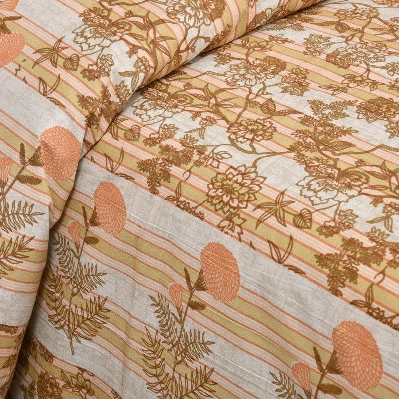 Jamesaari Printed Cotton Bedsheet (Orange) - 160 TC media 5