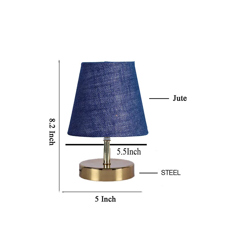 Alba Jute Table Lamp - Blue,Gold media 5