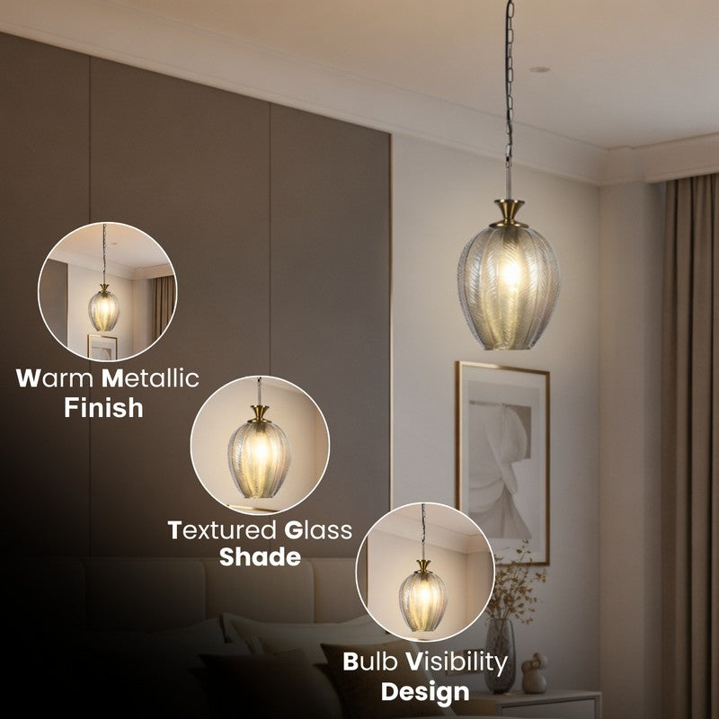 Antum Iron Ceiling Lamp - Smokey Gold media 6
