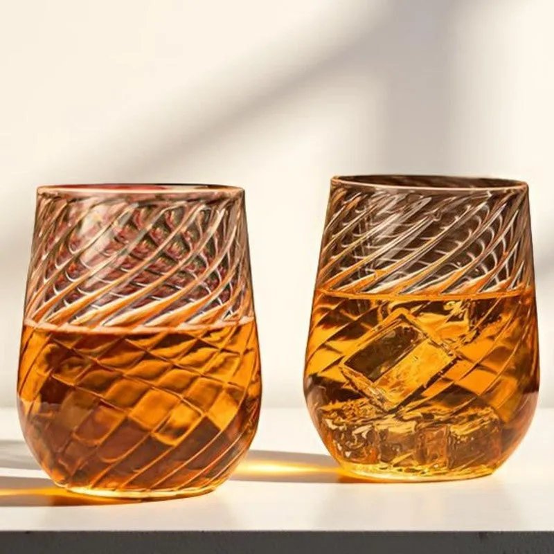 Amber Flame Whiskey Glasses(440 mL) - Set Of Two media 1