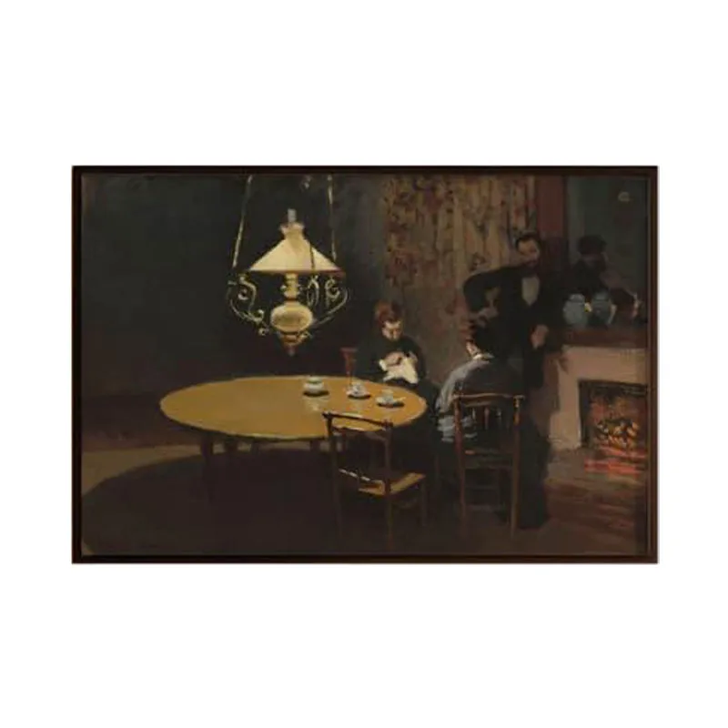 Interior After Dinner By Claude Monet - Black Frame media 6