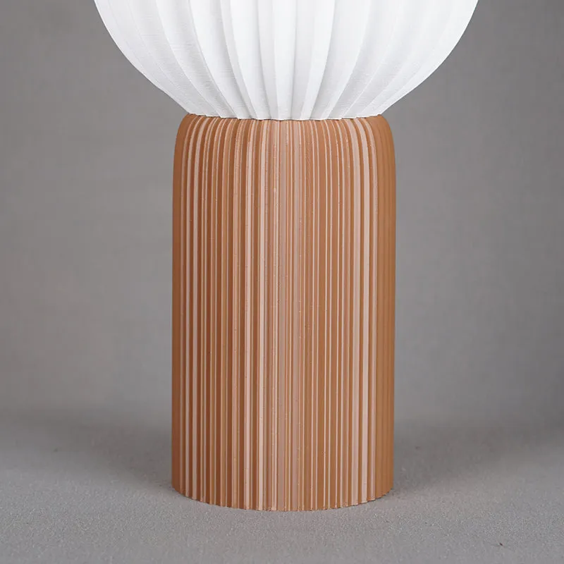 Eco Lite 3D Printed Table Lamp - White,Brown media 5