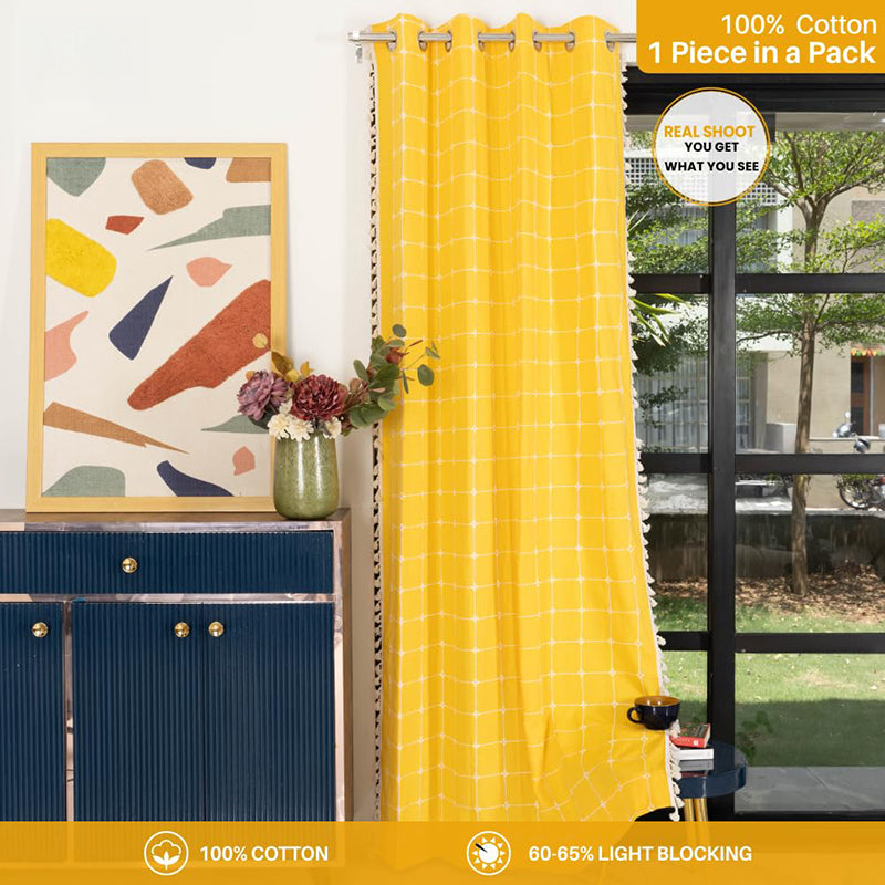 Urban Space Kanya Grid Curtain - Yellow media 3