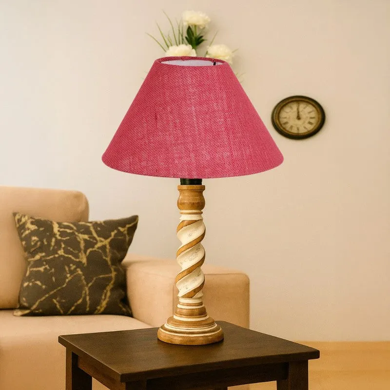 Modera Zyve Wooden Table Lamp - Pink media 4