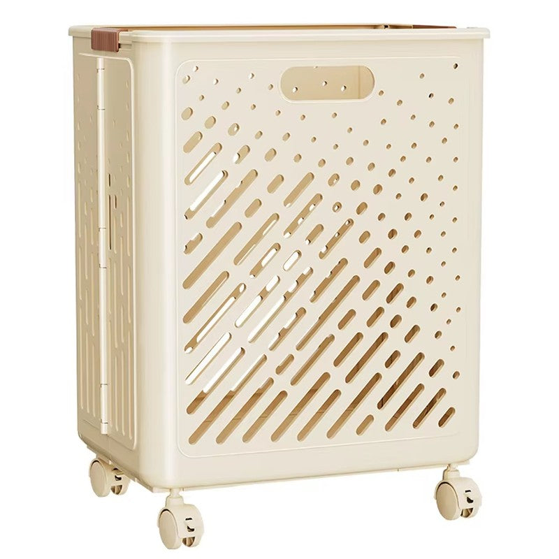Rioware LinenMove Rolling Laundry Basket - Beige media 3