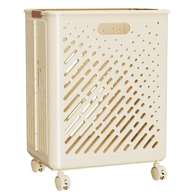 Rioware LinenMove Rolling Laundry Basket - Beige media 3