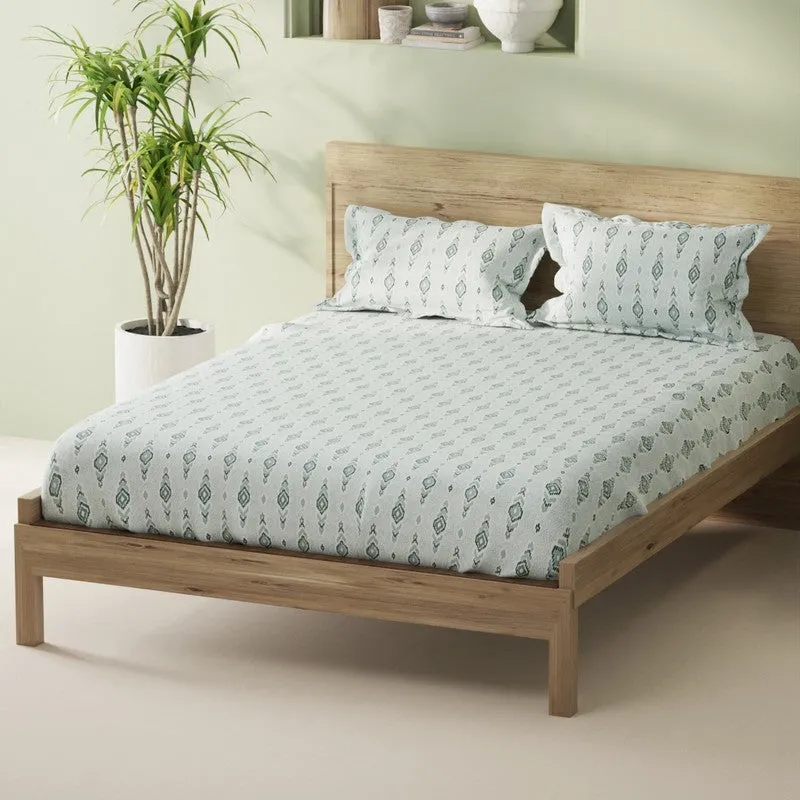 Deynor Fitted Cotton Bedsheet (Grey) - 144 TC media 1