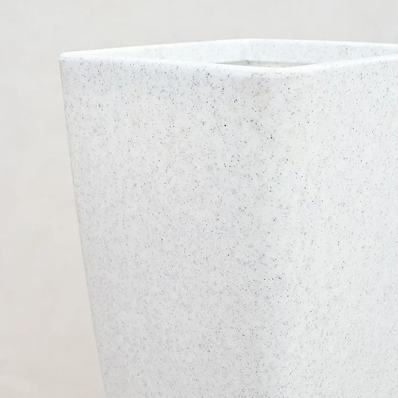 Ugaoo Lava Bloc Plastic Planter - White media 4