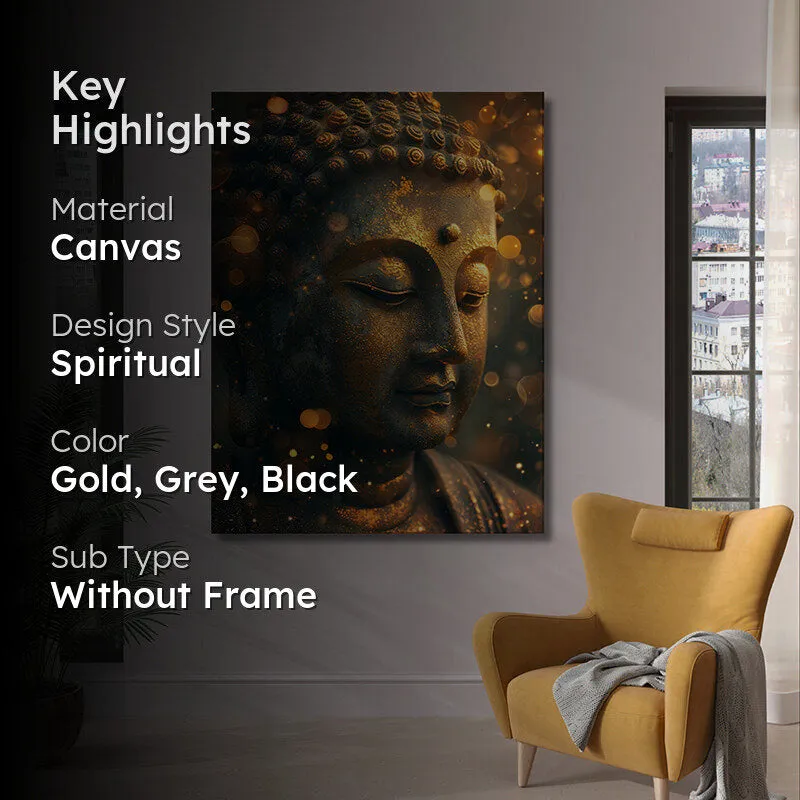 Buddha's Aura Canvas Wall Painting media 2