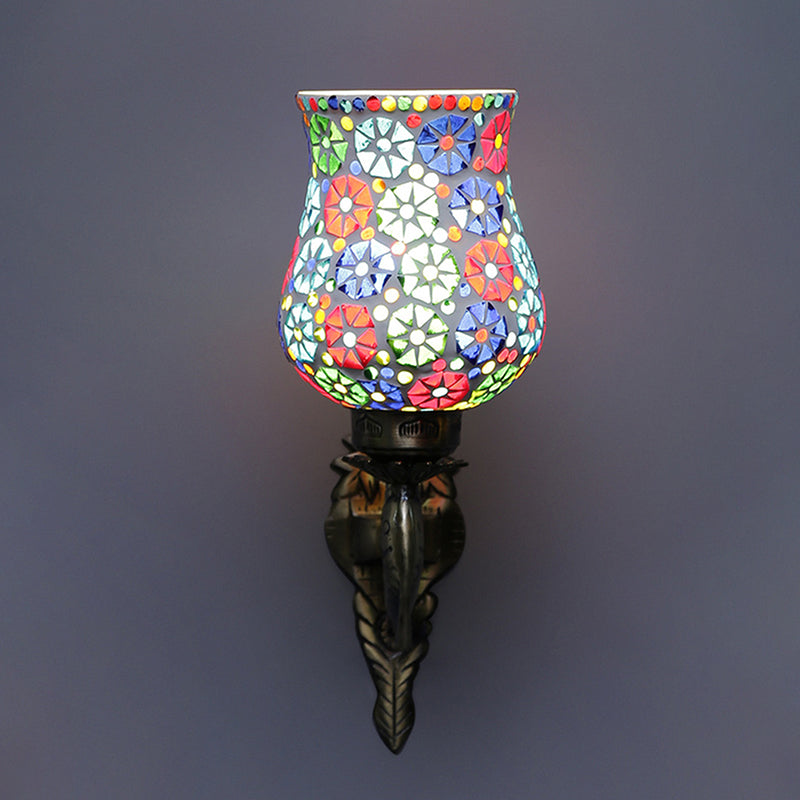 Misa Ziada Mosaic Glass & Metal Wall Lamp