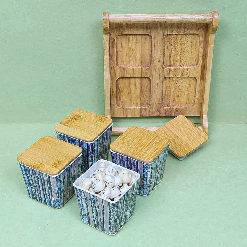Navina Condiment Container With Tray (450 mL Each) - Five Piece Set media 3
