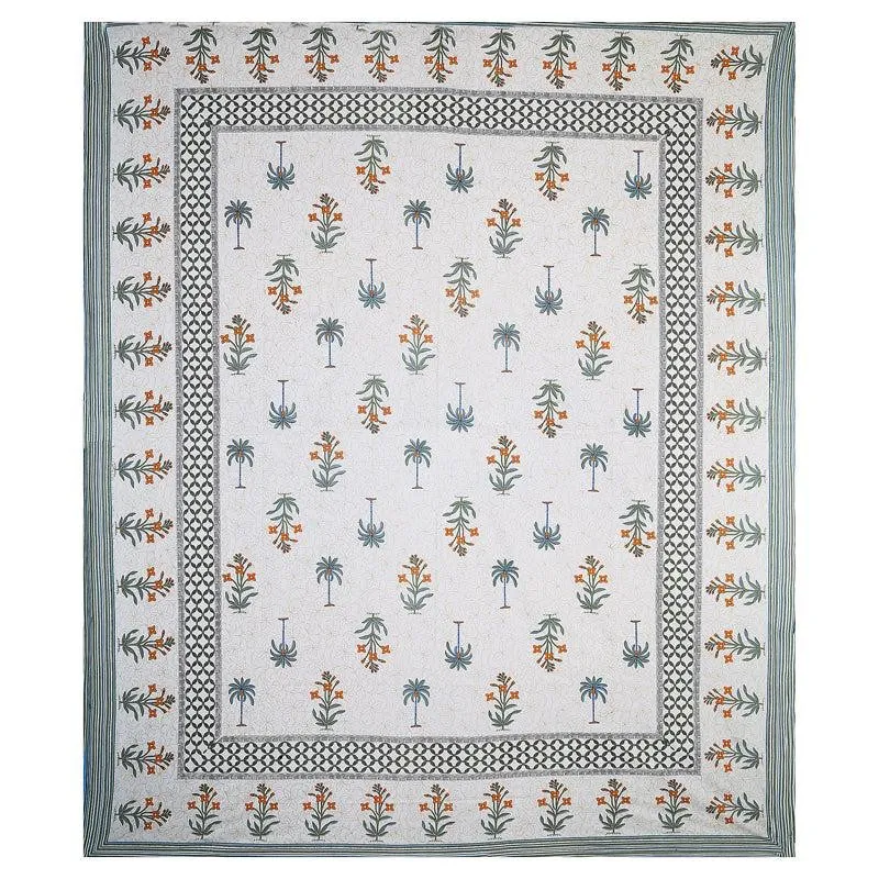 Achyuta Floral Cotton Bedsheet (Multicolor) - 144 TC media 5