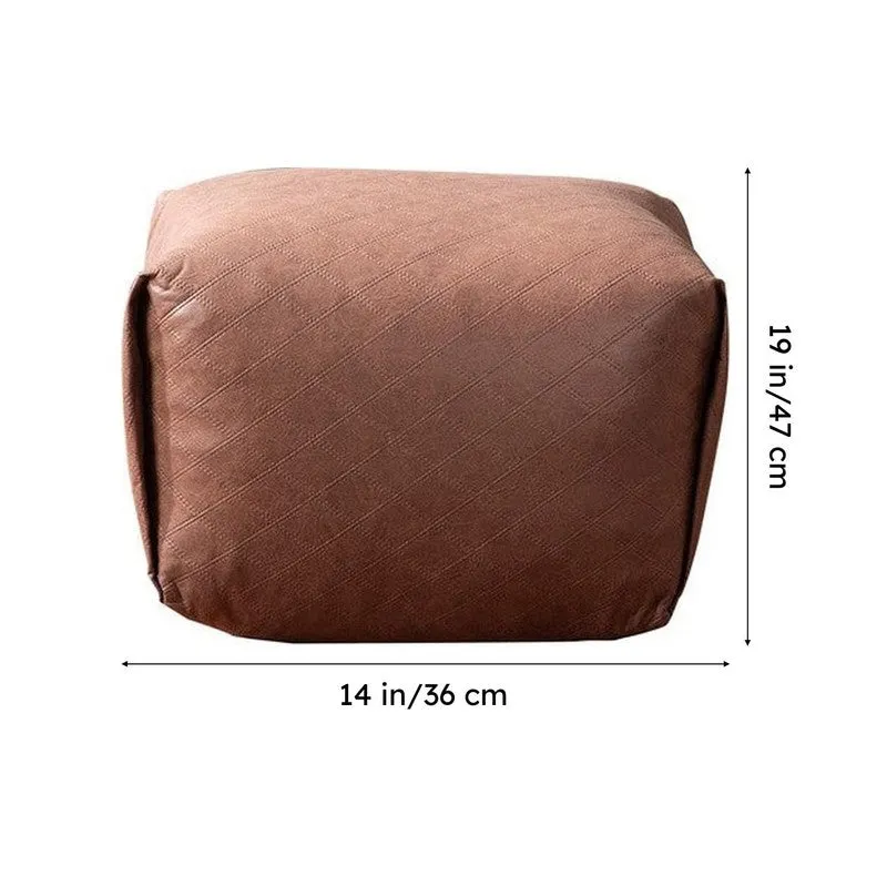 Light Utility Pouffe (Brown) - Set Of Two media 8