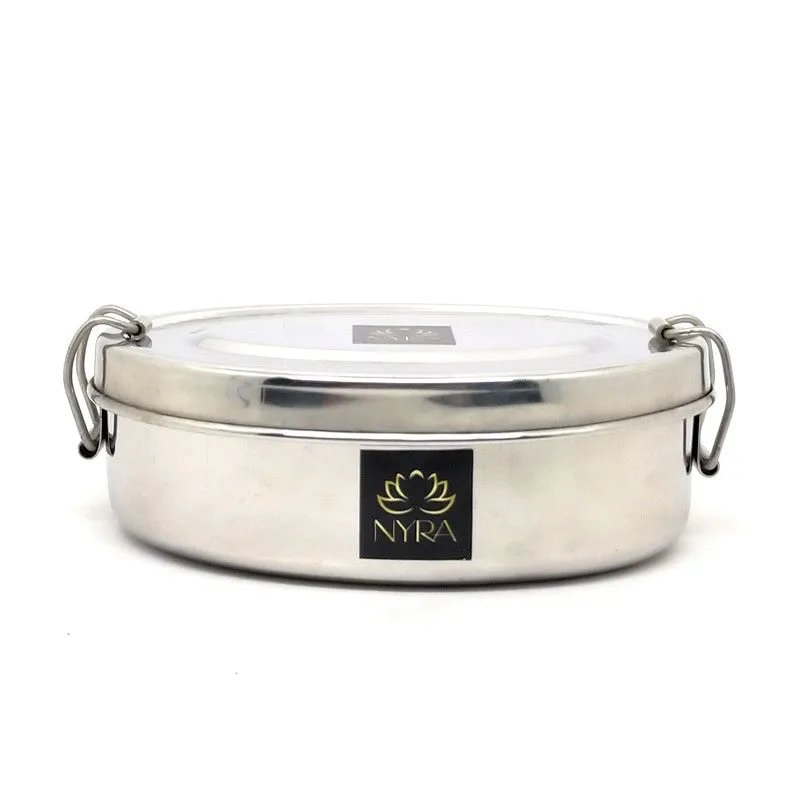 Krish Bliss Round Stainless Steel Tiffin & Lunch Box - 340 ML media 3